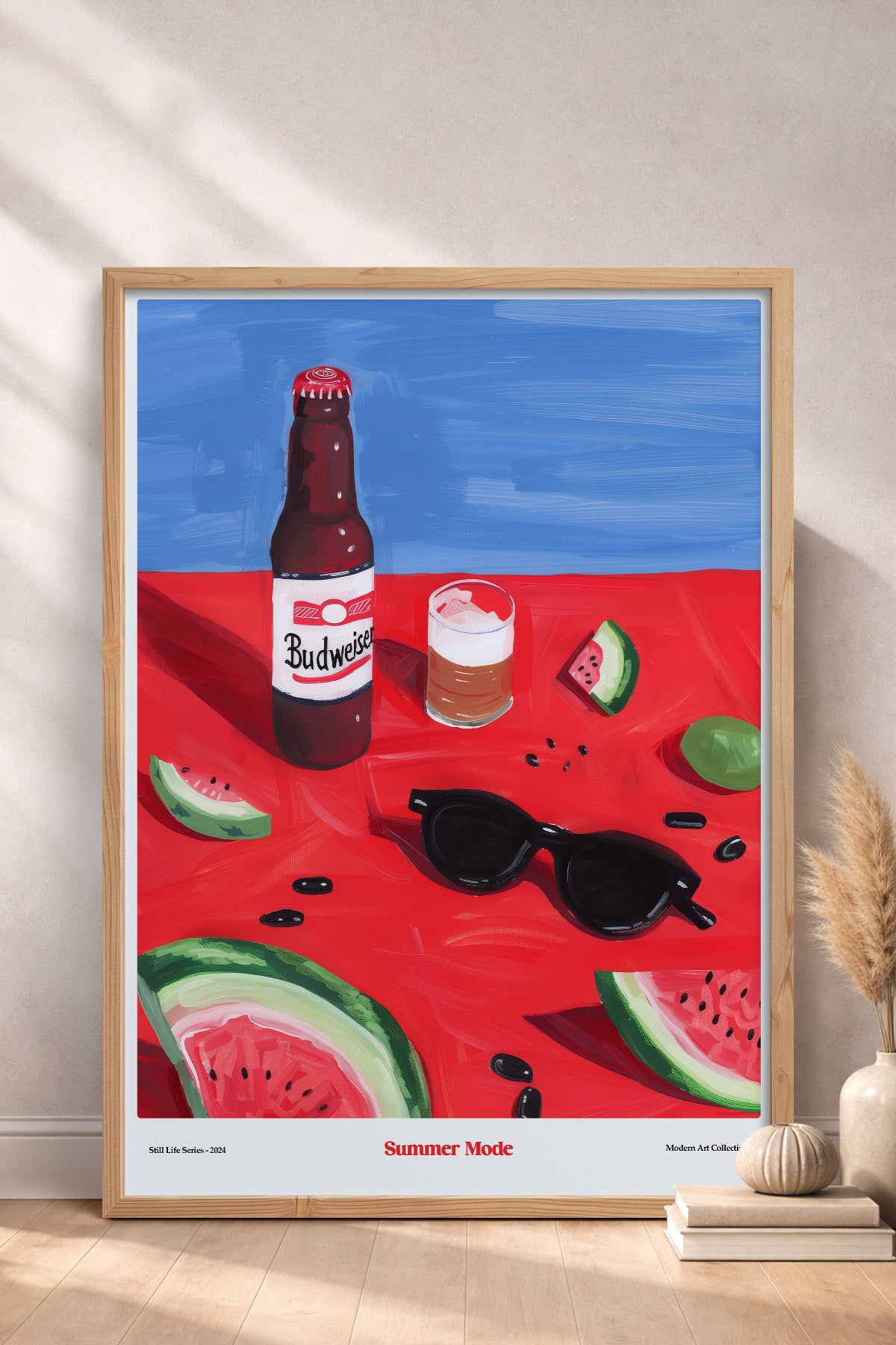 HOMEPACK Ahşap Çerçeveli Tablo Çerçeveli Poster Sanatsal Modern Duvar Dekoru TK-1412