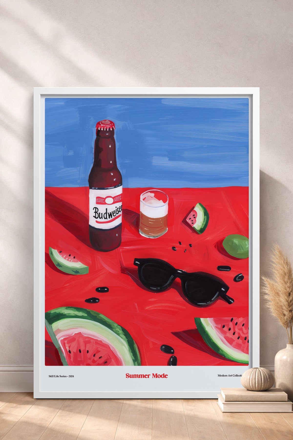 HOMEPACK Ahşap Çerçeveli Tablo Çerçeveli Poster Sanatsal Modern Duvar Dekoru TK-1412