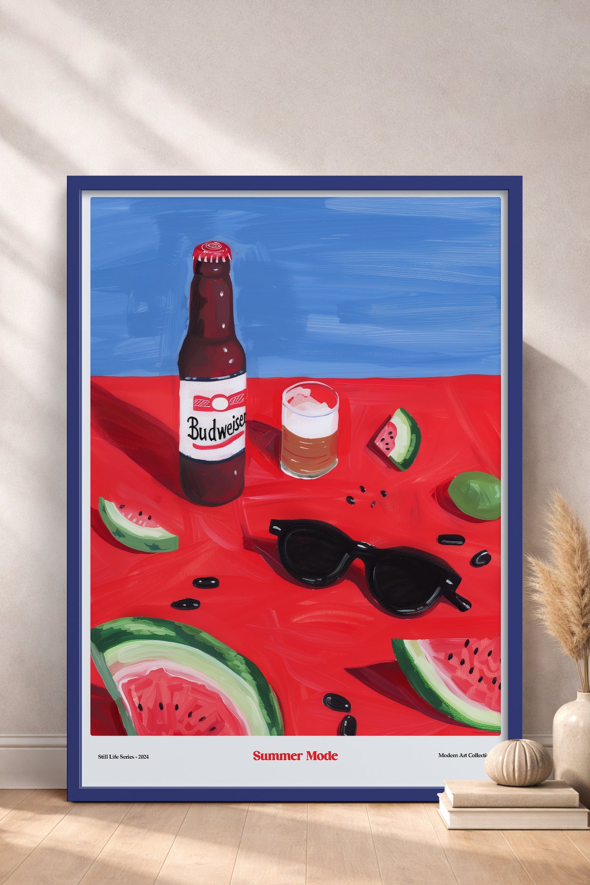 HOMEPACK Ahşap Çerçeveli Tablo Çerçeveli Poster Sanatsal Modern Duvar Dekoru TK-1412