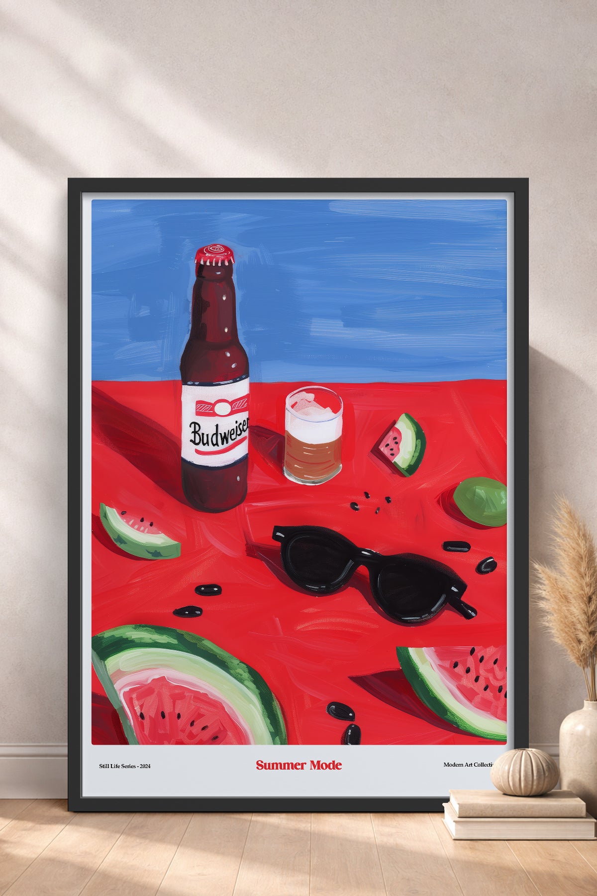 HOMEPACK Ahşap Çerçeveli Tablo Çerçeveli Poster Sanatsal Modern Duvar Dekoru TK-1412