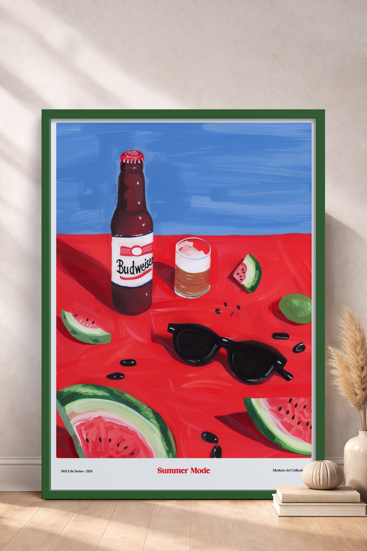 HOMEPACK Ahşap Çerçeveli Tablo Çerçeveli Poster Sanatsal Modern Duvar Dekoru TK-1412