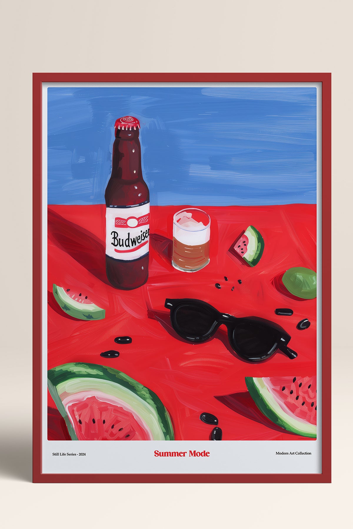 HOMEPACK Ahşap Çerçeveli Tablo Çerçeveli Poster Sanatsal Modern Duvar Dekoru TK-1412