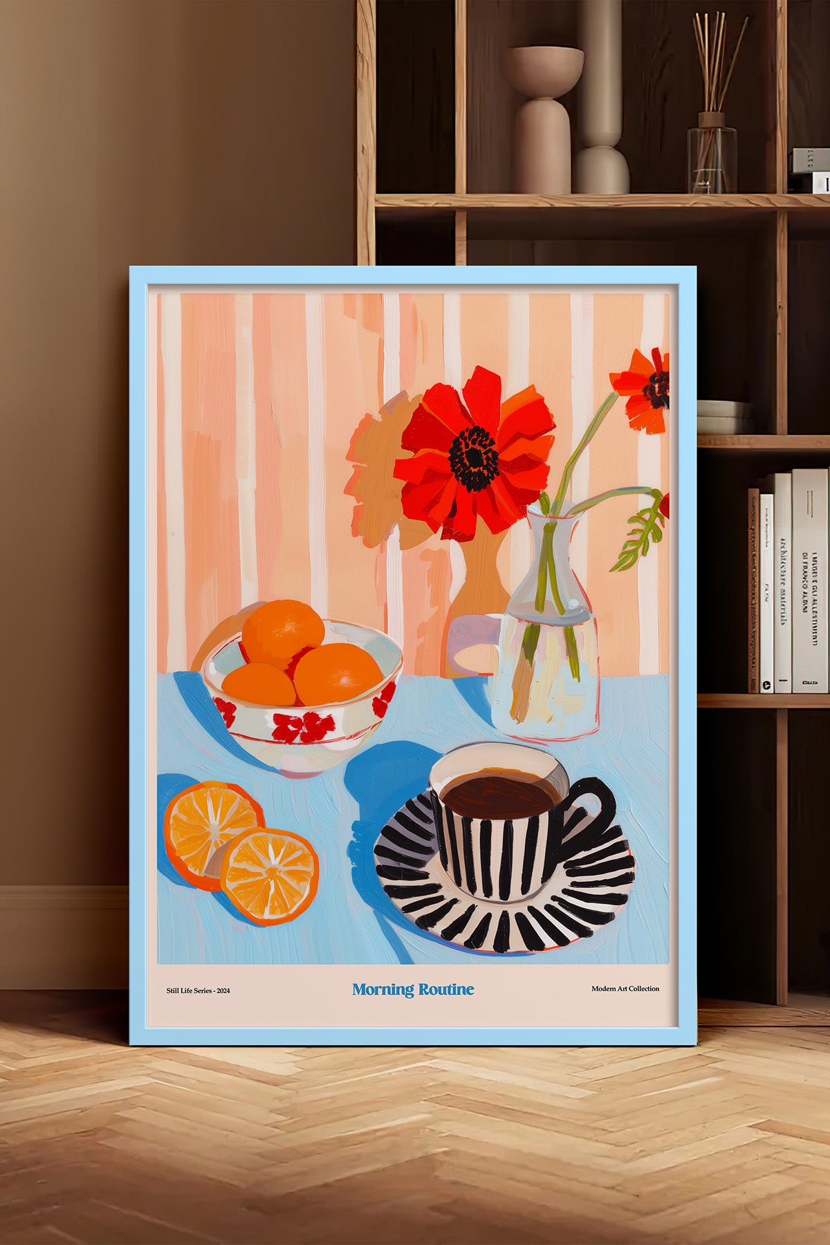 HOMEPACK Ahşap Çerçeveli Tablo Çerçeveli Poster Sanatsal Modern Duvar Dekoru TK-1413
