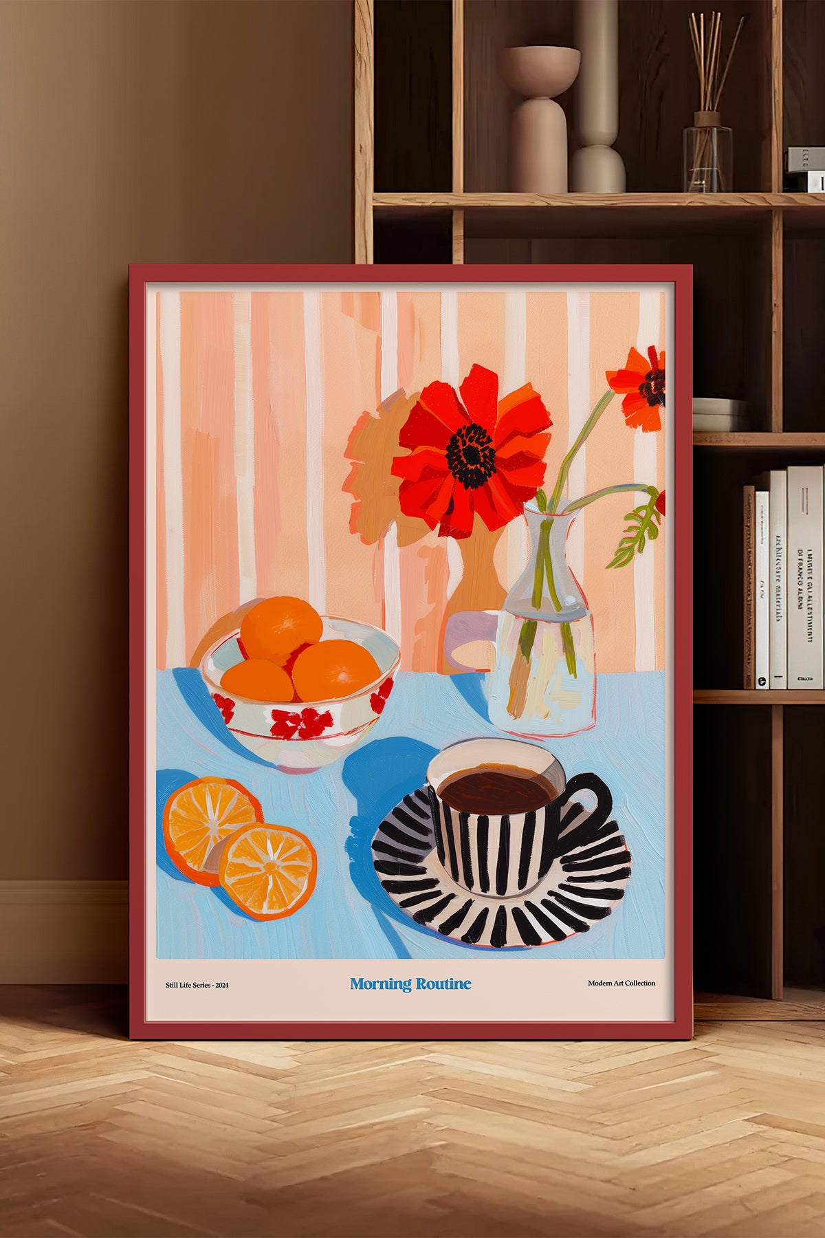 HOMEPACK Ahşap Çerçeveli Tablo Çerçeveli Poster Sanatsal Modern Duvar Dekoru TK-1413