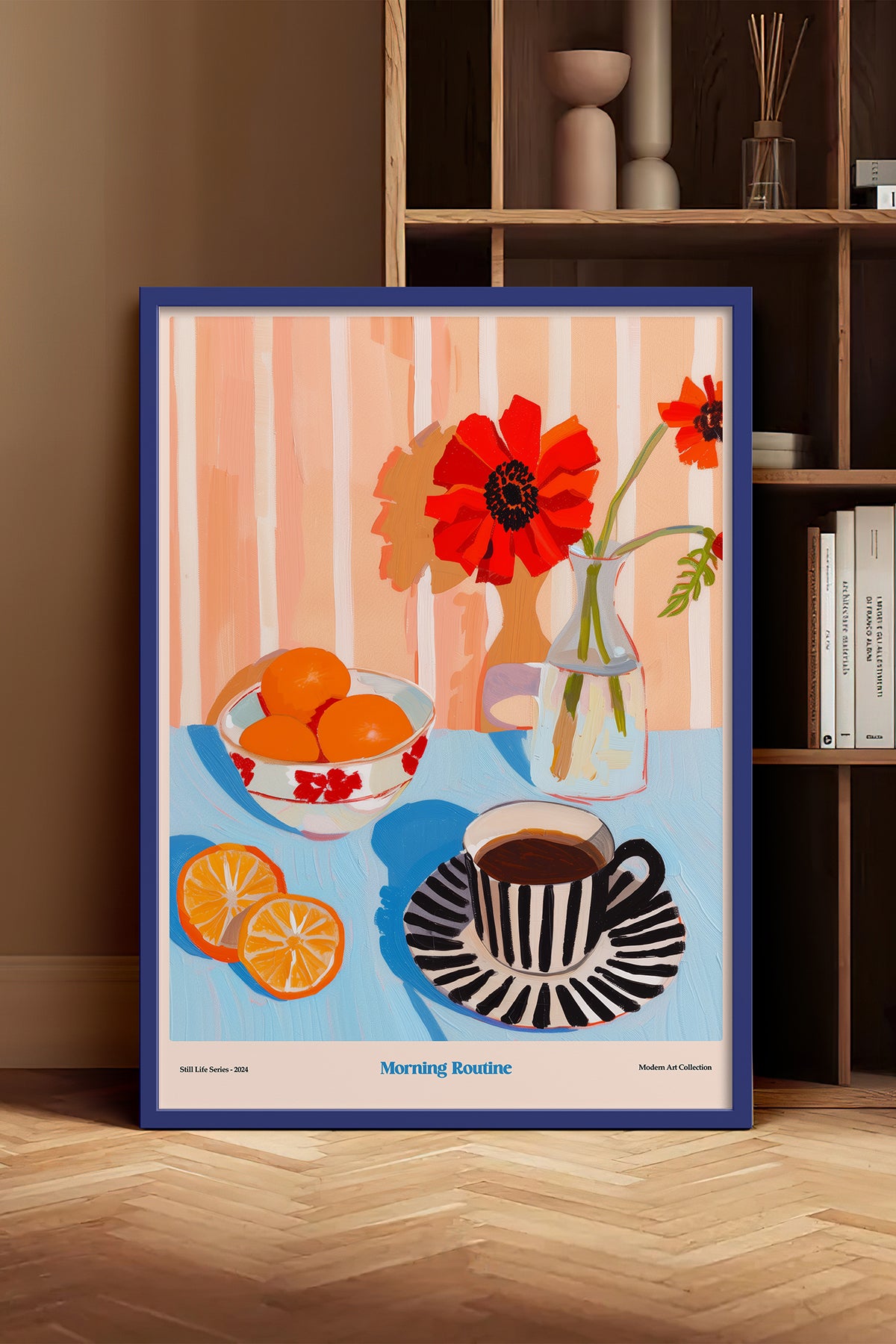 HOMEPACK Ahşap Çerçeveli Tablo Çerçeveli Poster Sanatsal Modern Duvar Dekoru TK-1413