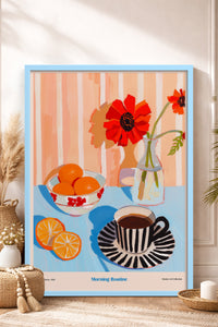 HOMEPACK Ahşap Çerçeveli Tablo Çerçeveli Poster Sanatsal Modern Duvar Dekoru TK-1413