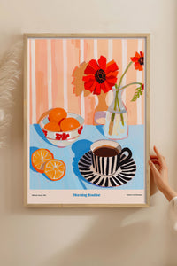 HOMEPACK Ahşap Çerçeveli Tablo Çerçeveli Poster Sanatsal Modern Duvar Dekoru TK-1413