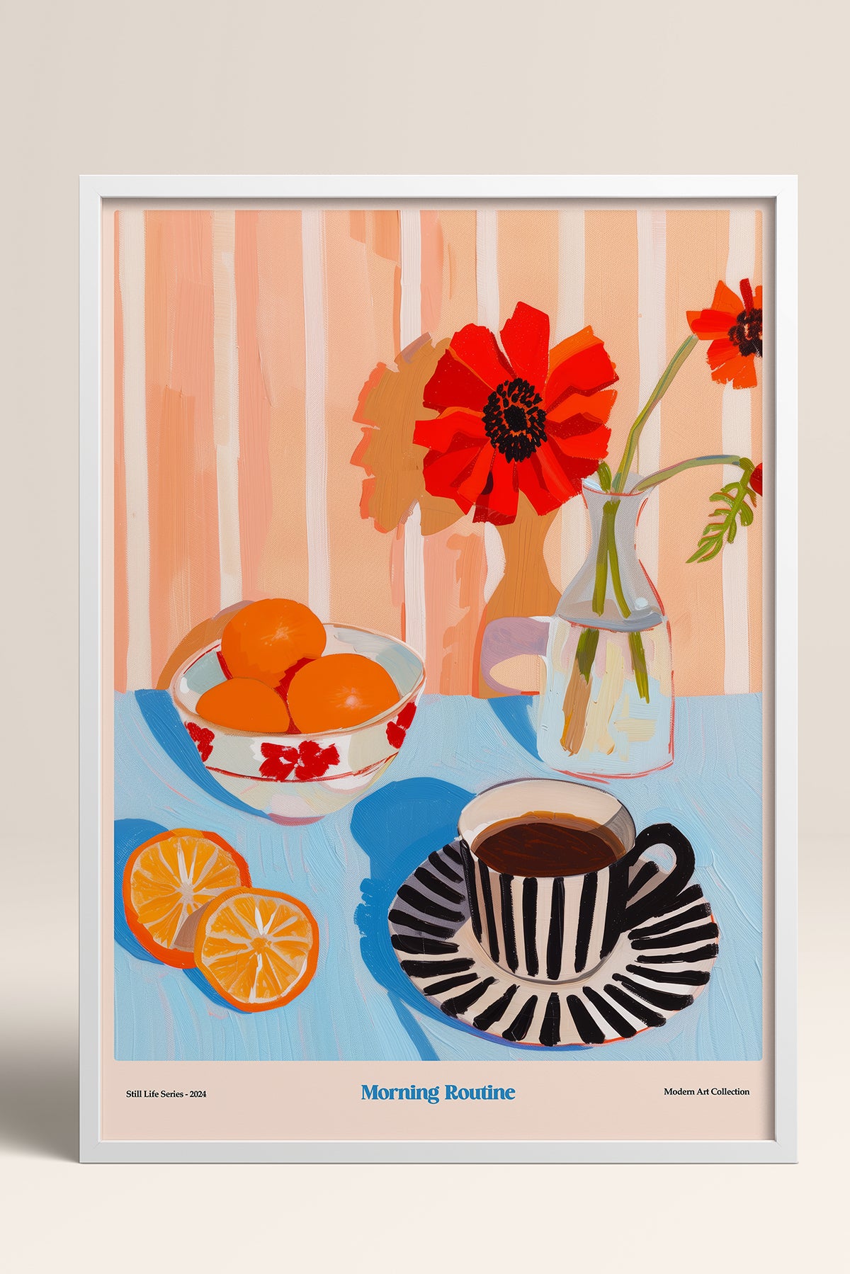 HOMEPACK Ahşap Çerçeveli Tablo Çerçeveli Poster Sanatsal Modern Duvar Dekoru TK-1413