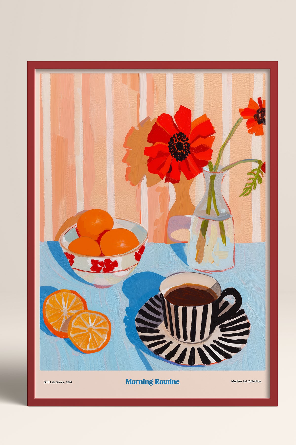 HOMEPACK Ahşap Çerçeveli Tablo Çerçeveli Poster Sanatsal Modern Duvar Dekoru TK-1413