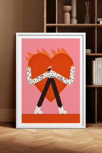 HOMEPACK Ahşap Çerçeveli Tablo Çerçeveli Poster Sanatsal Modern Duvar Dekoru TK-1417