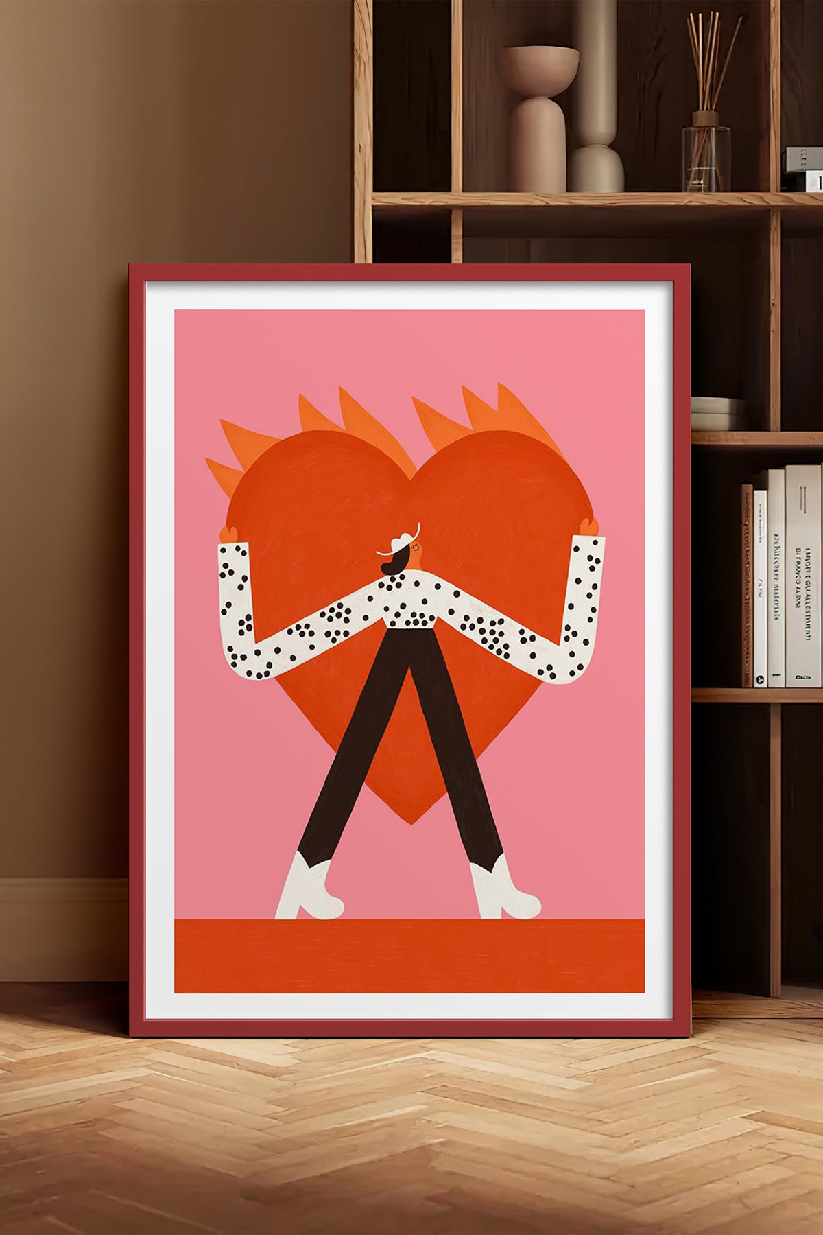 HOMEPACK Ahşap Çerçeveli Tablo Çerçeveli Poster Sanatsal Modern Duvar Dekoru TK-1417