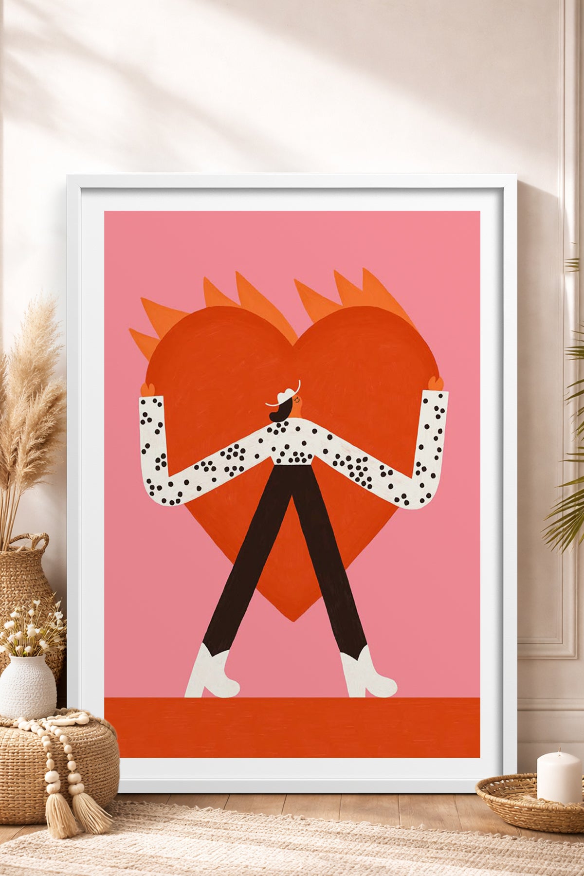 HOMEPACK Ahşap Çerçeveli Tablo Çerçeveli Poster Sanatsal Modern Duvar Dekoru TK-1417