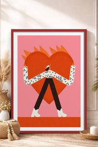 HOMEPACK Ahşap Çerçeveli Tablo Çerçeveli Poster Sanatsal Modern Duvar Dekoru TK-1417