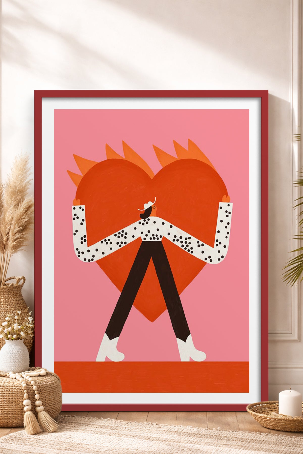 HOMEPACK Ahşap Çerçeveli Tablo Çerçeveli Poster Sanatsal Modern Duvar Dekoru TK-1417