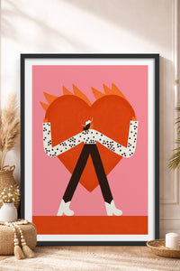 HOMEPACK Ahşap Çerçeveli Tablo Çerçeveli Poster Sanatsal Modern Duvar Dekoru TK-1417