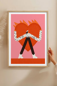 HOMEPACK Ahşap Çerçeveli Tablo Çerçeveli Poster Sanatsal Modern Duvar Dekoru TK-1417