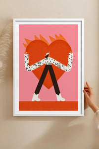 HOMEPACK Ahşap Çerçeveli Tablo Çerçeveli Poster Sanatsal Modern Duvar Dekoru TK-1417