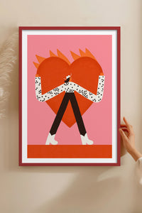 HOMEPACK Ahşap Çerçeveli Tablo Çerçeveli Poster Sanatsal Modern Duvar Dekoru TK-1417