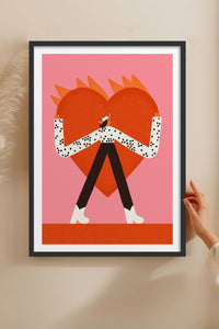 HOMEPACK Ahşap Çerçeveli Tablo Çerçeveli Poster Sanatsal Modern Duvar Dekoru TK-1417