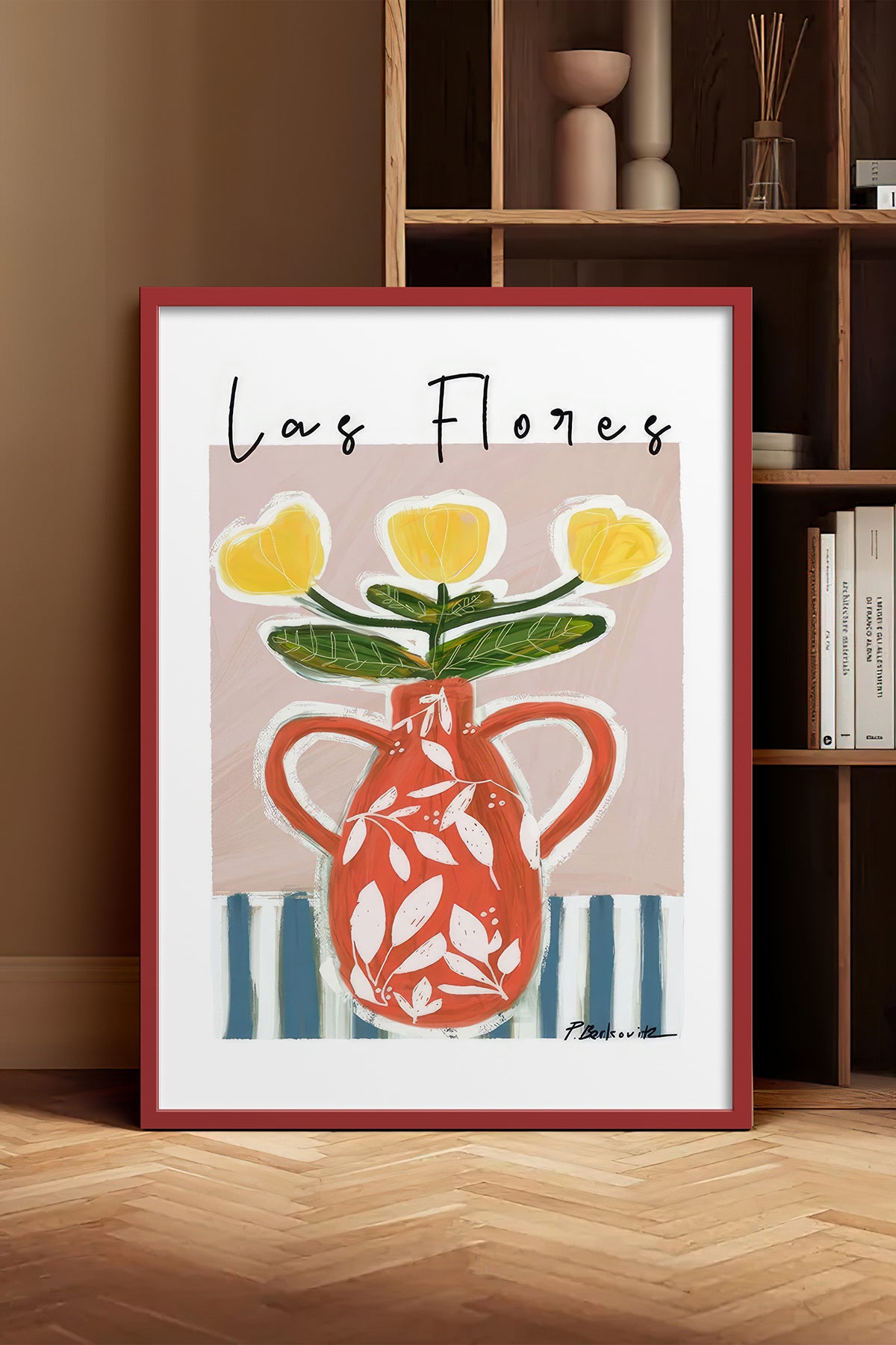 HOMEPACK Ahşap Çerçeveli Tablo Çerçeveli Poster Sanatsal Modern Duvar Dekoru TK-1418