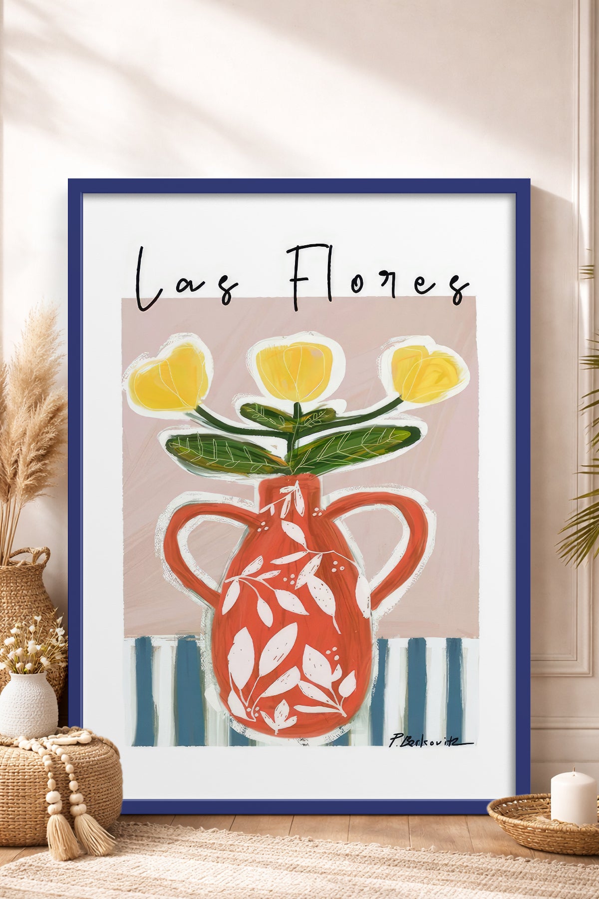 HOMEPACK Ahşap Çerçeveli Tablo Çerçeveli Poster Sanatsal Modern Duvar Dekoru TK-1418