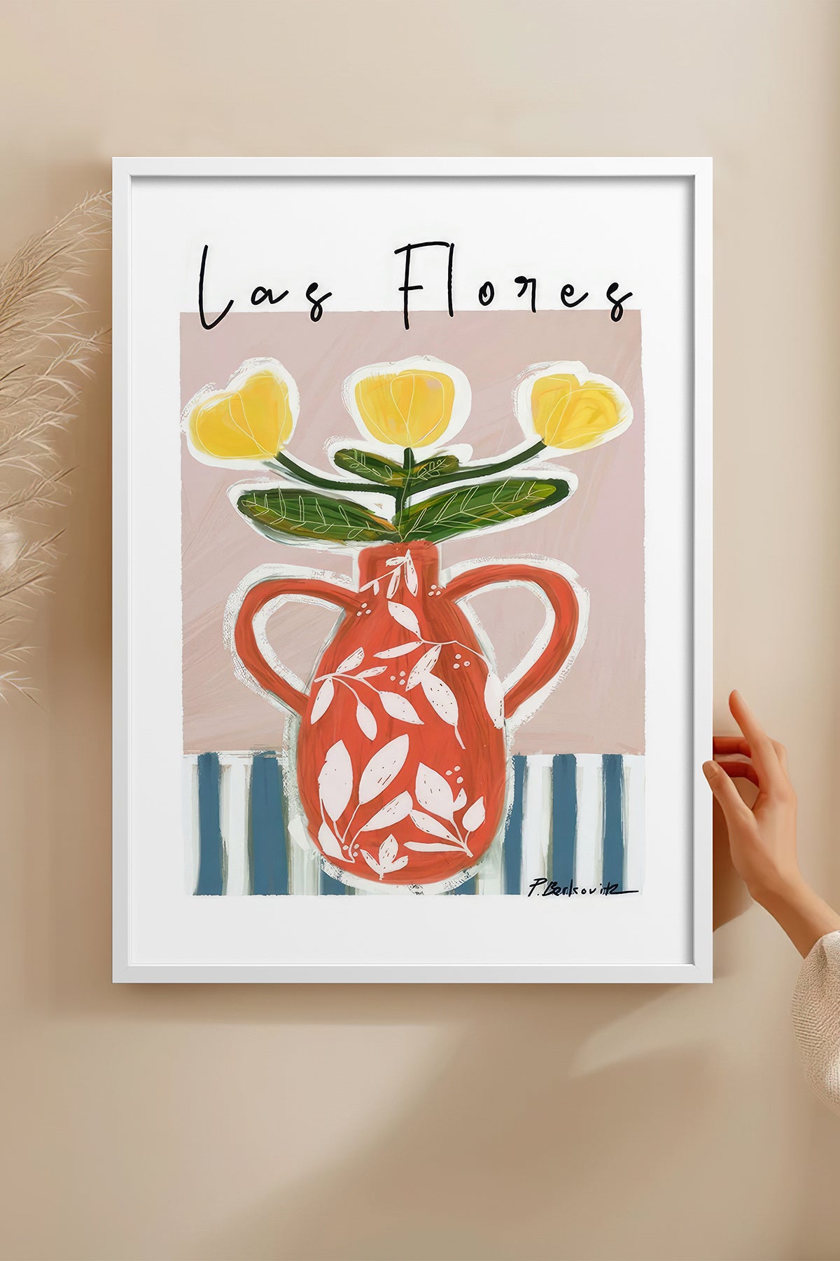 HOMEPACK Ahşap Çerçeveli Tablo Çerçeveli Poster Sanatsal Modern Duvar Dekoru TK-1418