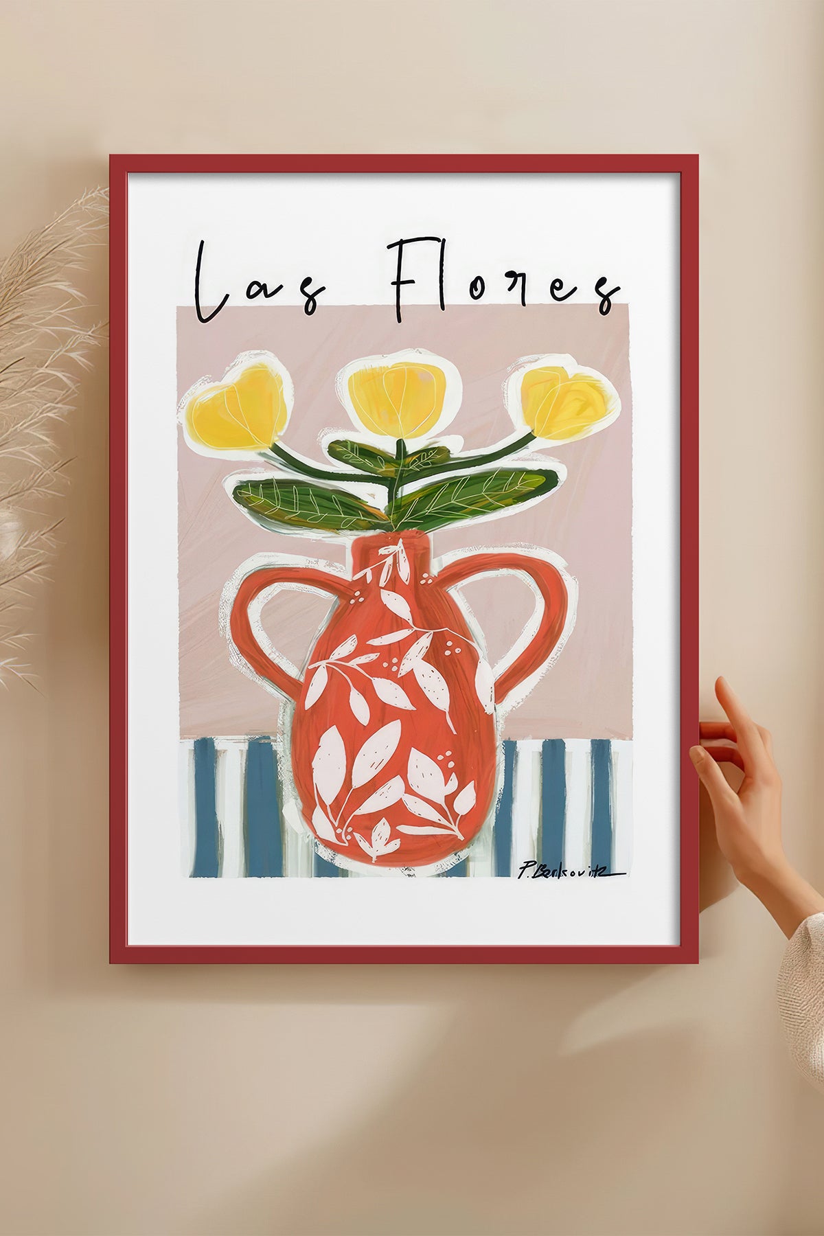 HOMEPACK Ahşap Çerçeveli Tablo Çerçeveli Poster Sanatsal Modern Duvar Dekoru TK-1418