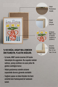 HOMEPACK Ahşap Çerçeveli Tablo Çerçeveli Poster Sanatsal Modern Duvar Dekoru TK-1418
