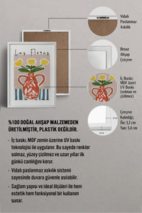 HOMEPACK Ahşap Çerçeveli Tablo Çerçeveli Poster Sanatsal Modern Duvar Dekoru TK-1418