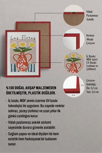 HOMEPACK Ahşap Çerçeveli Tablo Çerçeveli Poster Sanatsal Modern Duvar Dekoru TK-1418