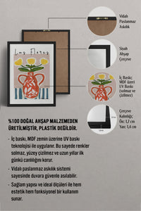 HOMEPACK Ahşap Çerçeveli Tablo Çerçeveli Poster Sanatsal Modern Duvar Dekoru TK-1418