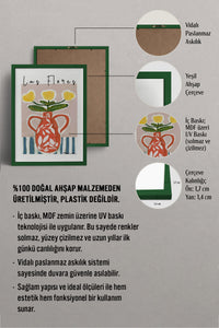 HOMEPACK Ahşap Çerçeveli Tablo Çerçeveli Poster Sanatsal Modern Duvar Dekoru TK-1418