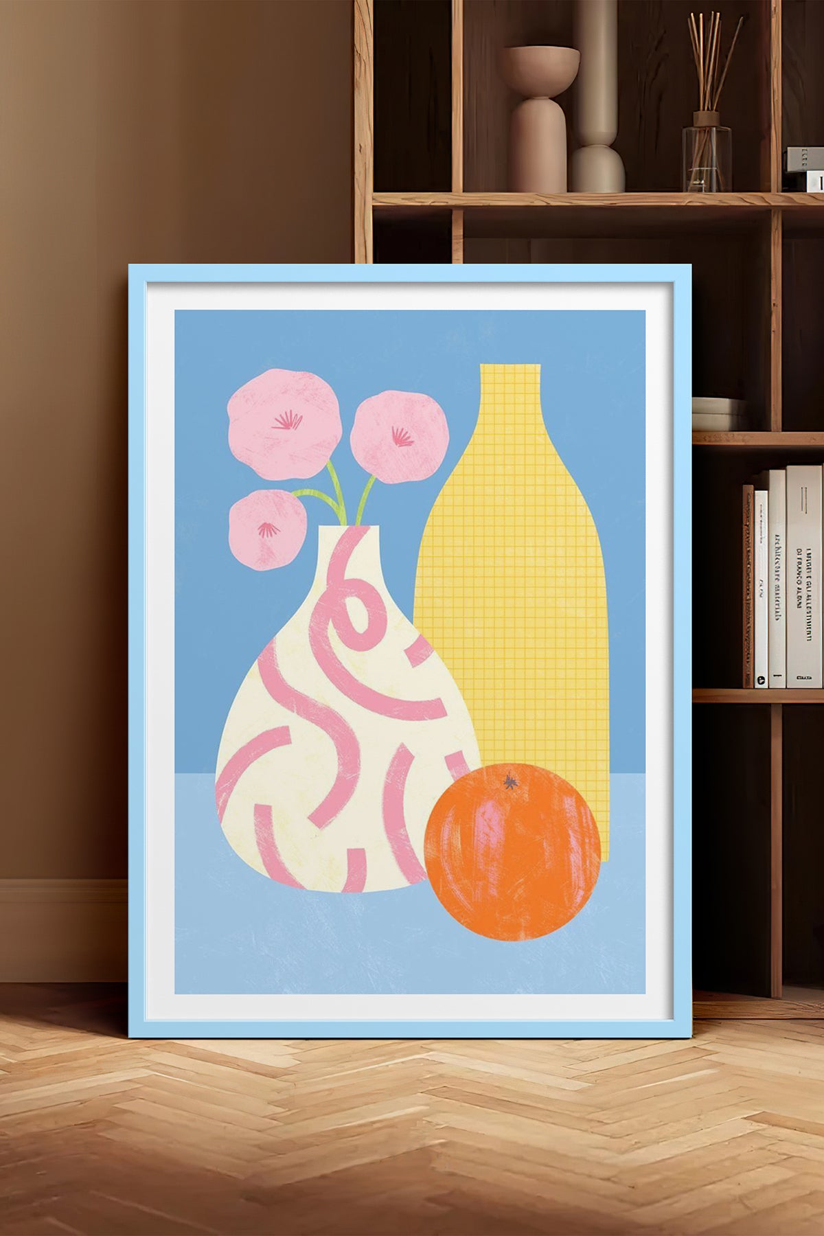 HOMEPACK Ahşap Çerçeveli Tablo Çerçeveli Poster Sanatsal Modern Duvar Dekoru TK-1419