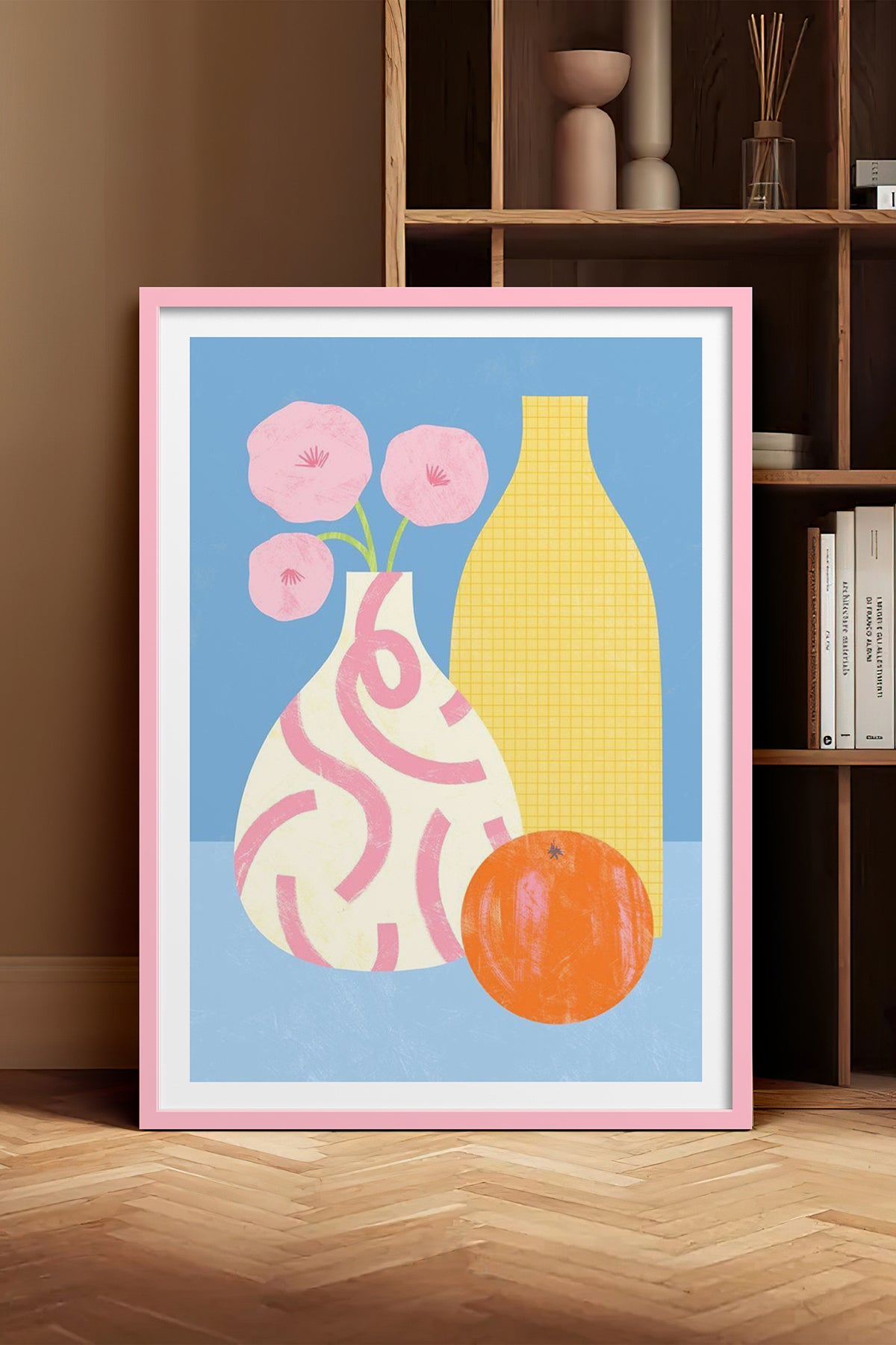 HOMEPACK Ahşap Çerçeveli Tablo Çerçeveli Poster Sanatsal Modern Duvar Dekoru TK-1419