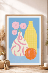 HOMEPACK Ahşap Çerçeveli Tablo Çerçeveli Poster Sanatsal Modern Duvar Dekoru TK-1419
