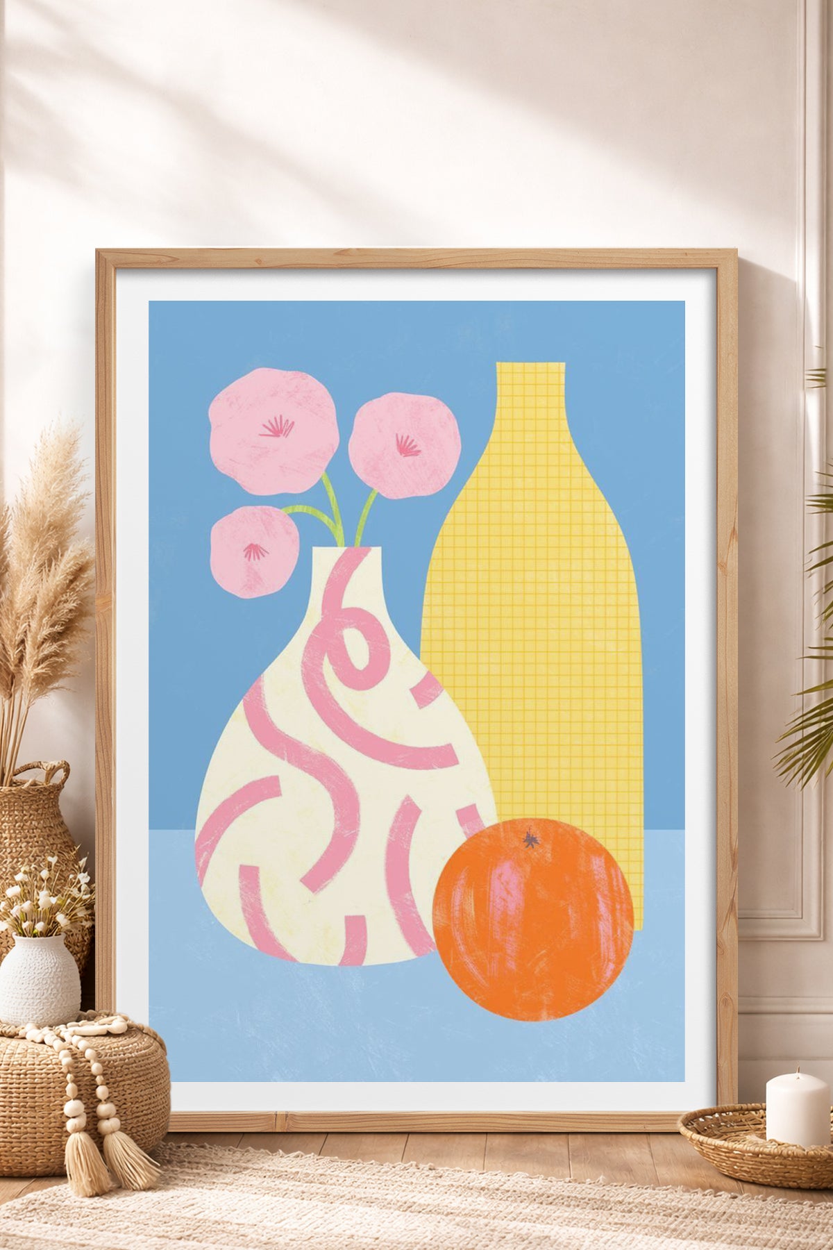 HOMEPACK Ahşap Çerçeveli Tablo Çerçeveli Poster Sanatsal Modern Duvar Dekoru TK-1419