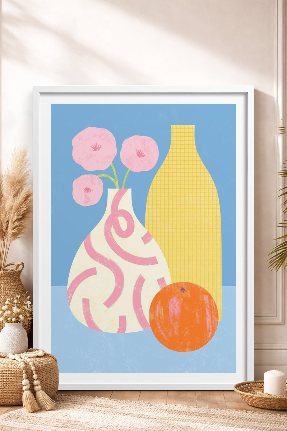 HOMEPACK Ahşap Çerçeveli Tablo Çerçeveli Poster Sanatsal Modern Duvar Dekoru TK-1419
