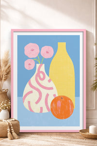 HOMEPACK Ahşap Çerçeveli Tablo Çerçeveli Poster Sanatsal Modern Duvar Dekoru TK-1419