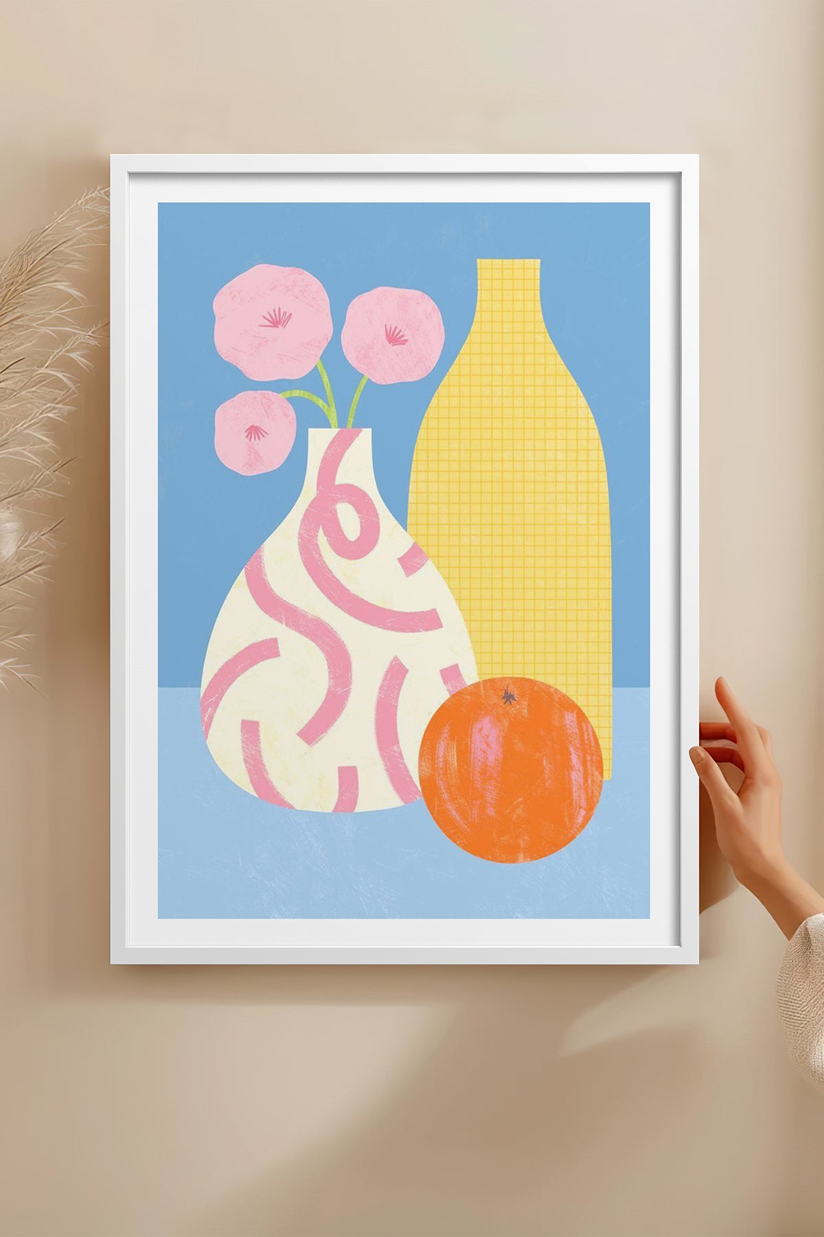HOMEPACK Ahşap Çerçeveli Tablo Çerçeveli Poster Sanatsal Modern Duvar Dekoru TK-1419