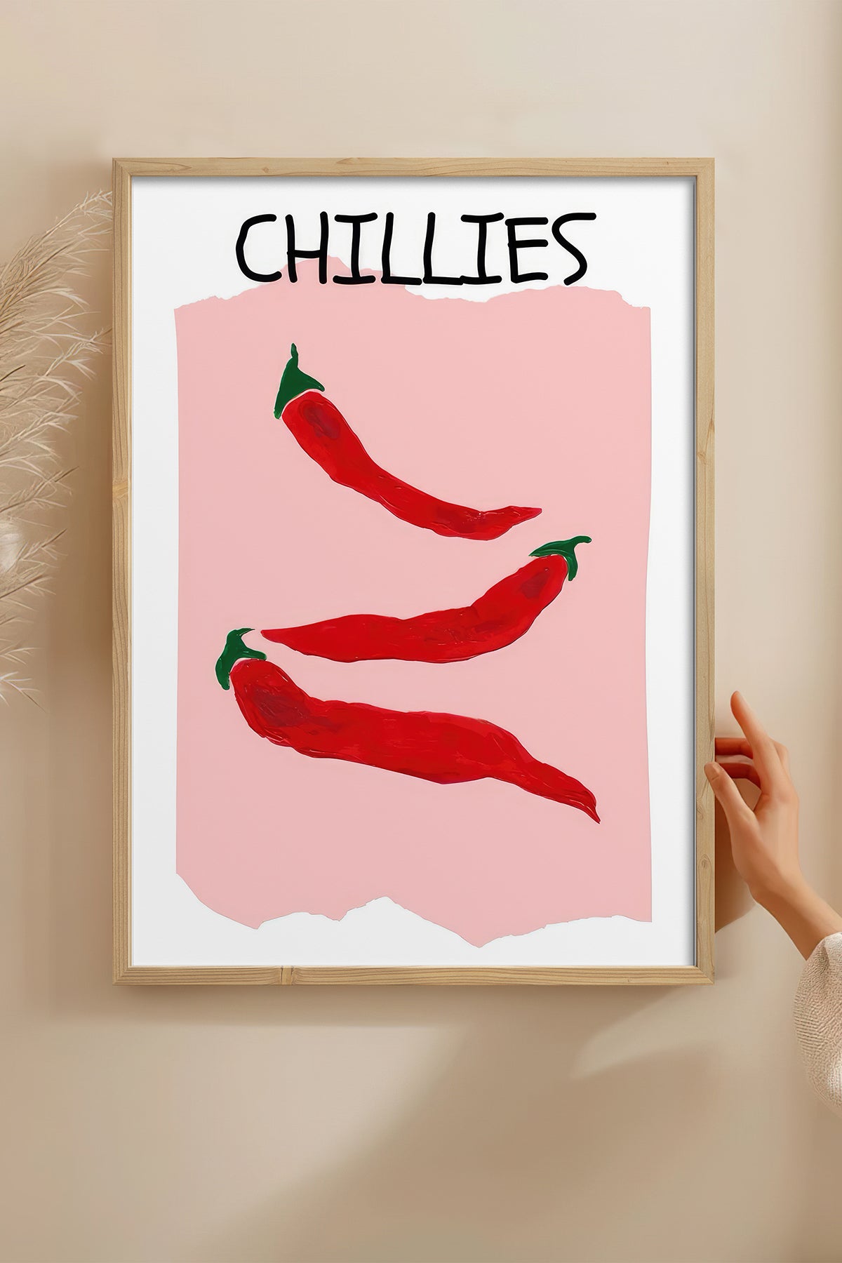 HOMEPACK Ahşap Çerçeveli Tablo Çerçeveli Poster Sanatsal Modern Duvar Dekoru TK-1420