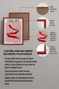 HOMEPACK Ahşap Çerçeveli Tablo Çerçeveli Poster Sanatsal Modern Duvar Dekoru TK-1420