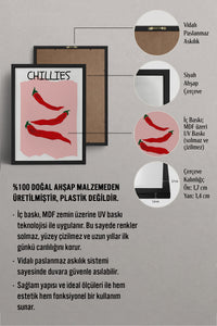 HOMEPACK Ahşap Çerçeveli Tablo Çerçeveli Poster Sanatsal Modern Duvar Dekoru TK-1420