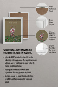 HOMEPACK Ahşap Çerçeveli Tablo Çerçeveli Poster Sanatsal Modern Duvar Dekoru TK-1421