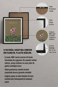 HOMEPACK Ahşap Çerçeveli Tablo Çerçeveli Poster Sanatsal Modern Duvar Dekoru TK-1421
