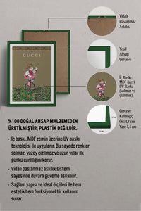 HOMEPACK Ahşap Çerçeveli Tablo Çerçeveli Poster Sanatsal Modern Duvar Dekoru TK-1421