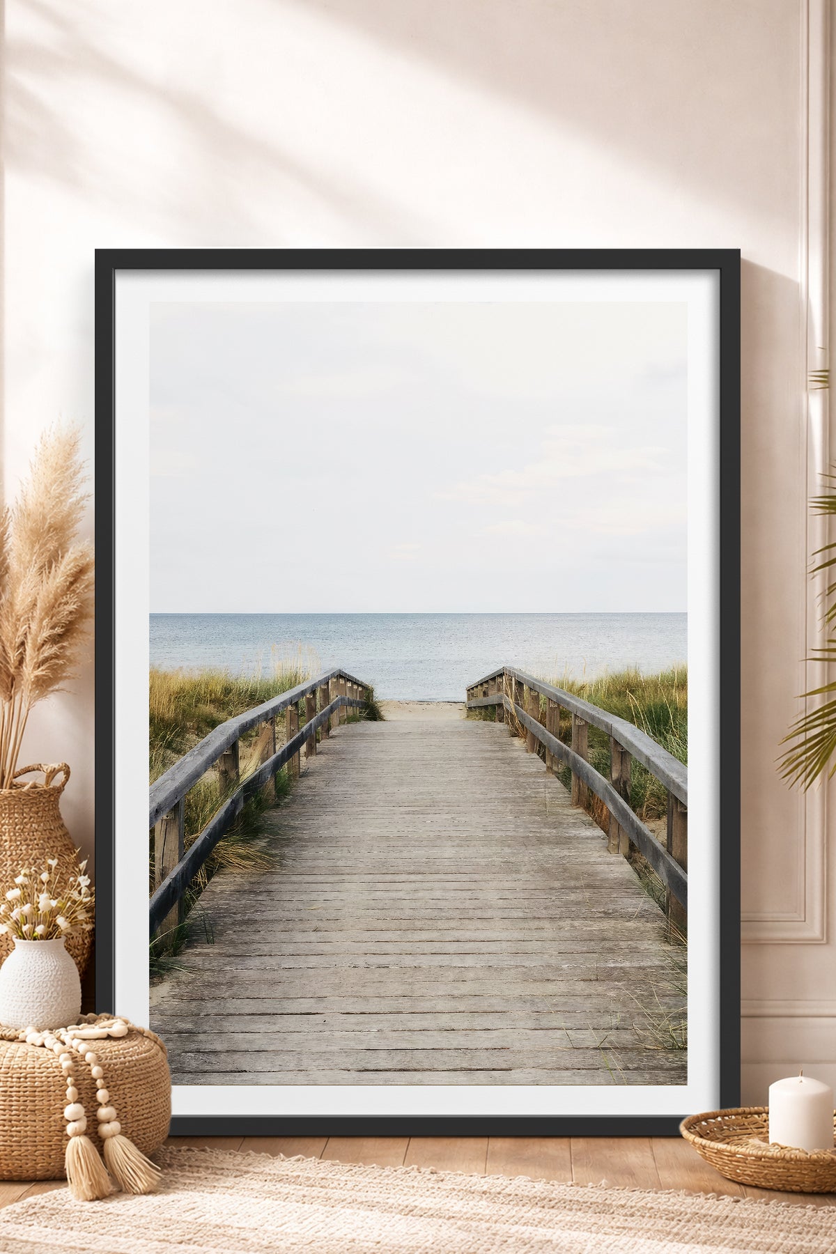 HOMEPACK Ahşap Çerçeveli Tablo Çerçeveli Poster Sanatsal Modern Duvar Dekoru TK-1422