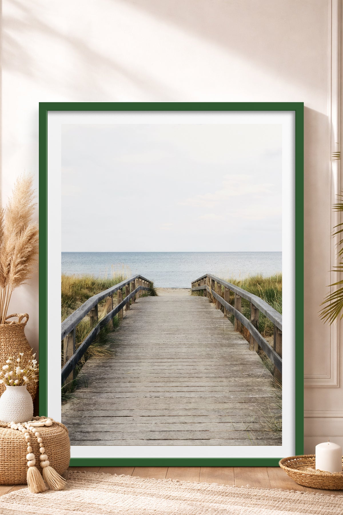 HOMEPACK Ahşap Çerçeveli Tablo Çerçeveli Poster Sanatsal Modern Duvar Dekoru TK-1422
