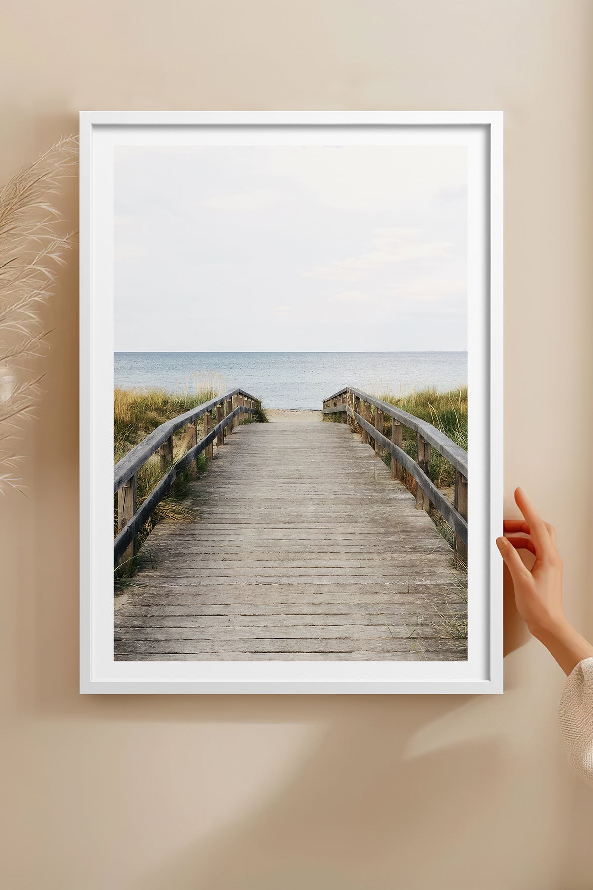 HOMEPACK Ahşap Çerçeveli Tablo Çerçeveli Poster Sanatsal Modern Duvar Dekoru TK-1422