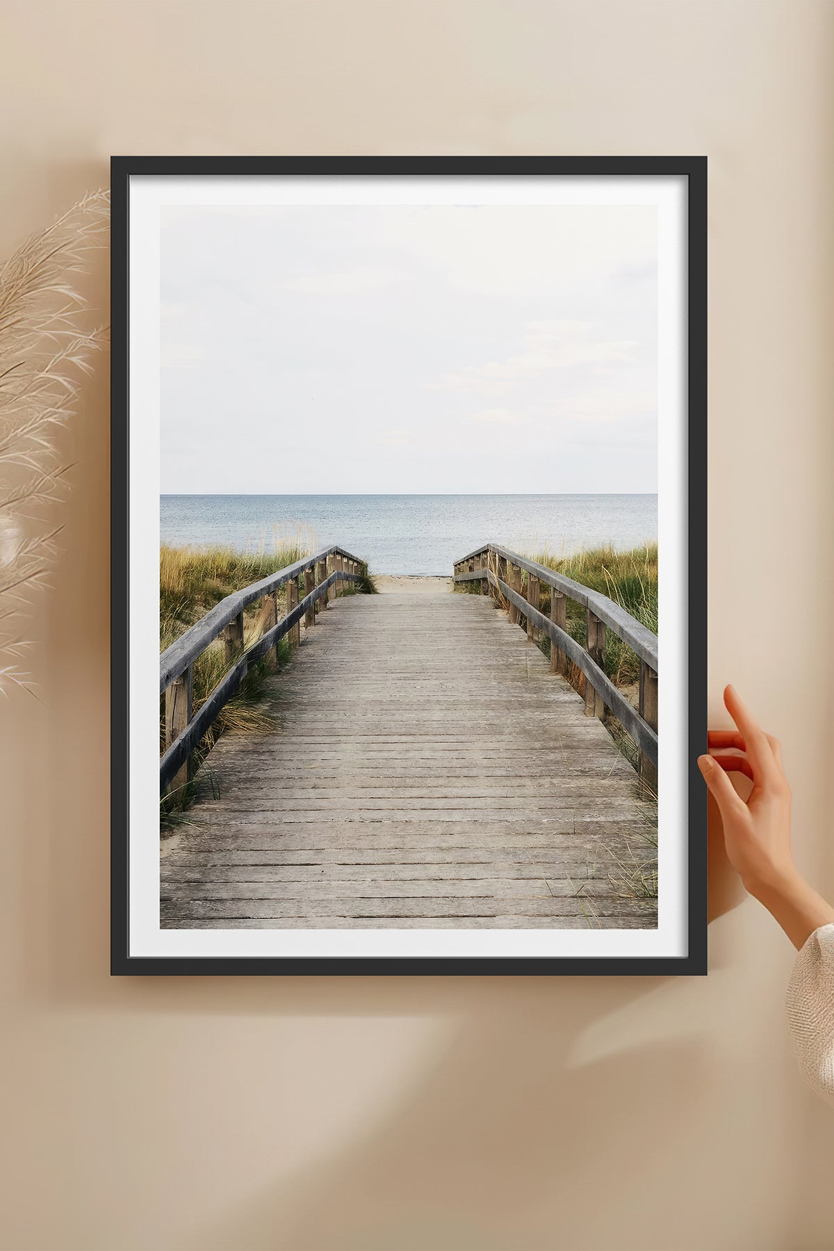 HOMEPACK Ahşap Çerçeveli Tablo Çerçeveli Poster Sanatsal Modern Duvar Dekoru TK-1422