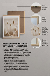 HOMEPACK Ahşap Çerçeveli Tablo Çerçeveli Poster Sanatsal Modern Duvar Dekoru TK-1423